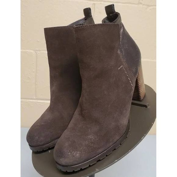 PAUL GREEN Rockin Bootie US 8 Brown Suede Metallic Zipper Ankle Boot 5.5 AU $398 - Picture 2 of 12